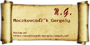 Moczkovcsák Gergely névjegykártya